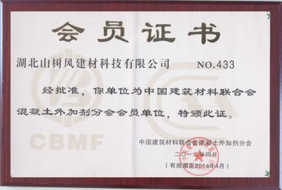 Membership certificate 2012